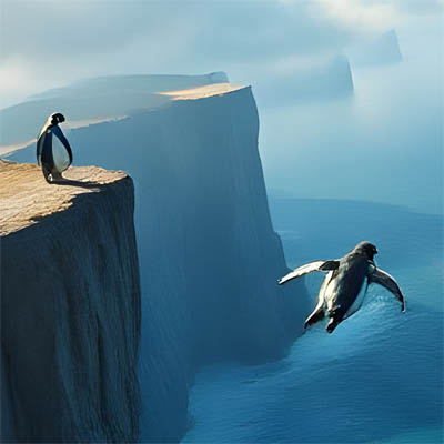 לקפוץ רחוק: שיעור מהפינגווינים